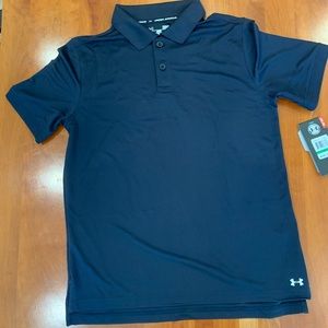 Under Armour- NWT, boys, size large, navy polo